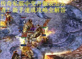 传奇私服中变开服表怎么查？新手速成攻略全解答？