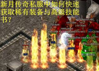 新月传奇私服中如何快速获取稀有装备与高级技能书？