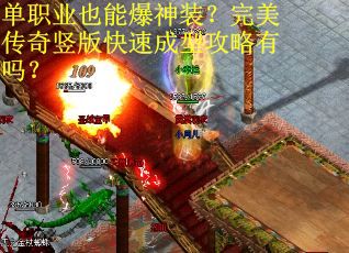 单职业也能爆神装？完美传奇竖版快速成型攻略有吗？
