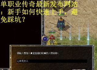 单职业传奇最新发布网站：新手如何快速上手，避免踩坑？